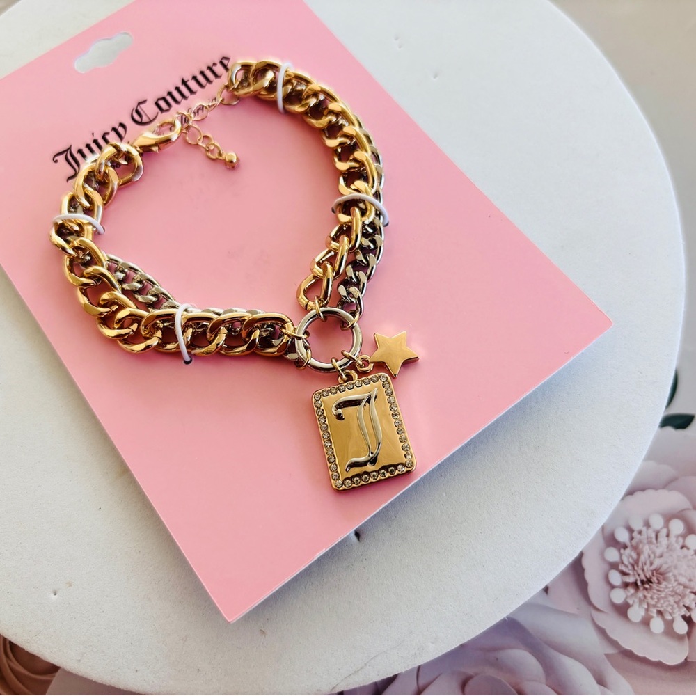 Juicy Couture Gold Tone & Silver Tone Classic Chain Bracelet